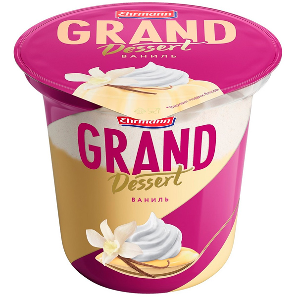 Молочный десерт Ehrmann Grand Dessert Vanille 200 гр
