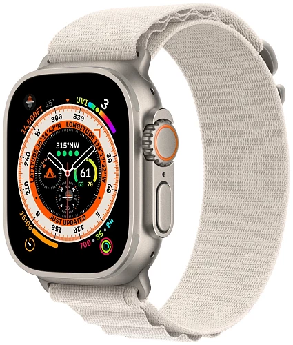 Умные часы Apple Watch Ultra 49 мм Titanium Case with Alpine Loop (49mm, Белый L, L)