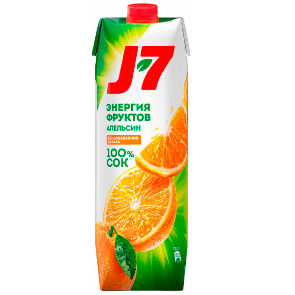 Апельсиновый сок J7 / Джей Севен с мякотью 0.97 литра