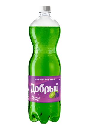Напиток Добрый Киви-виноград, газированный 1,5 л. ПЭТ. Упаковка 9 шт.