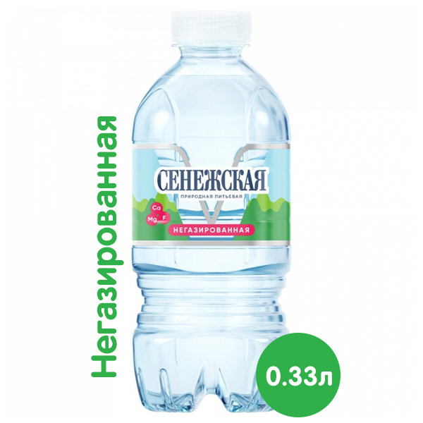 Вода Сенежская 0.33 литра, без газа, пэт, 12 шт. в уп.