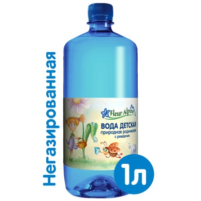Вода Fleur Alpine 1 литр, без газа, пэт, 6 шт. в уп.