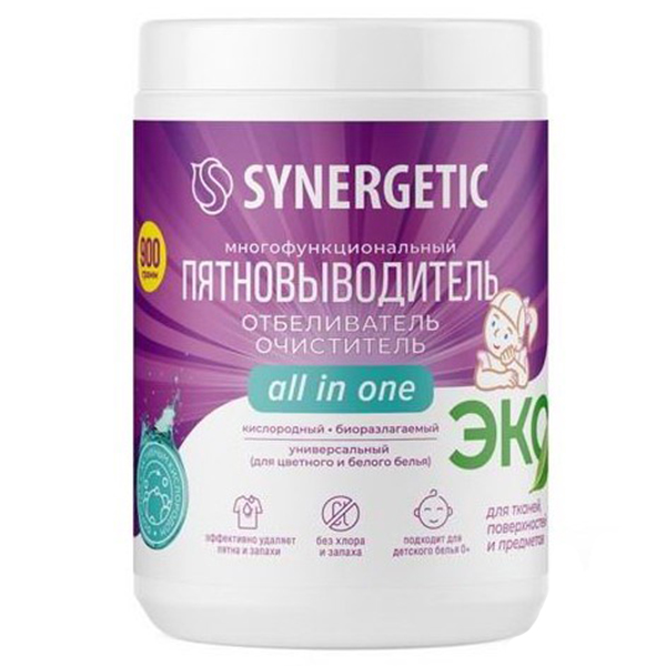 Пятновыводитель-отбеливатель Synergetic кислородный 900 гр