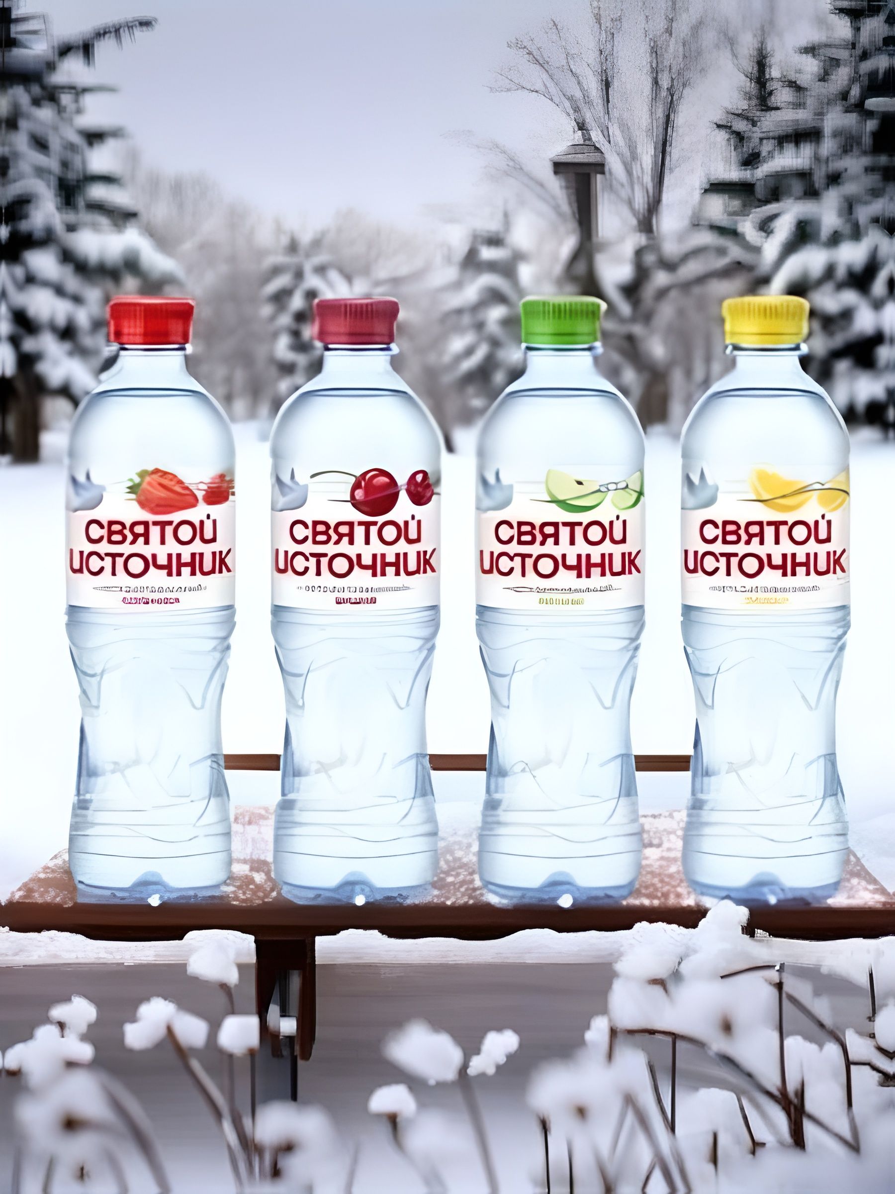 Вода Святой Источник питьевая негазированная, Яблоко, ПЭТ, 500 мл. Упаковка 12 шт.