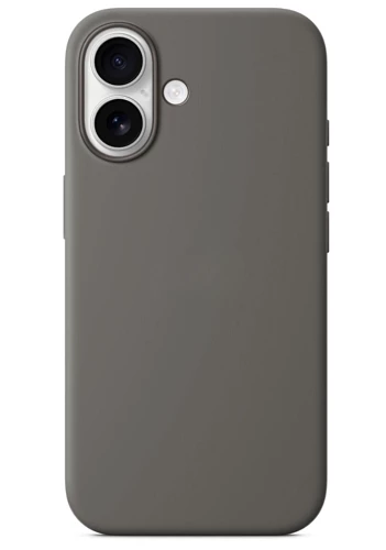 Чехол силиконовый MagSafe для iPhone 16 (Серый)
