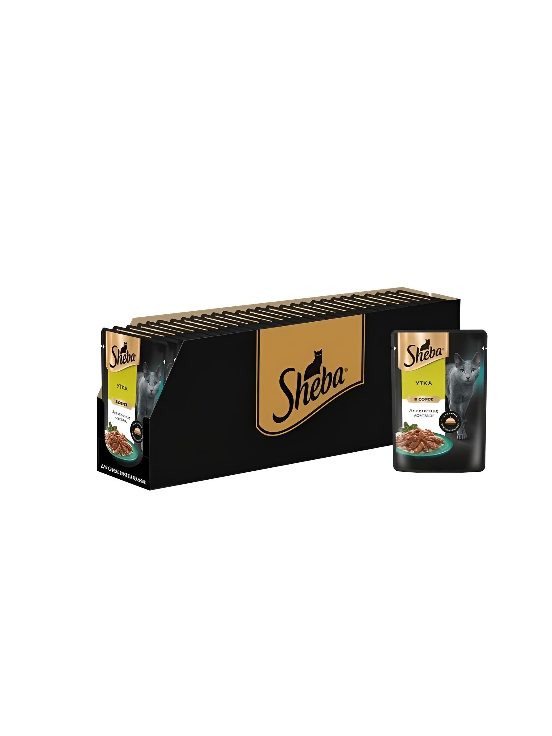 Sheba Влажный корм для кошек, утка, ломтики в соусе 28шт x 75 гр