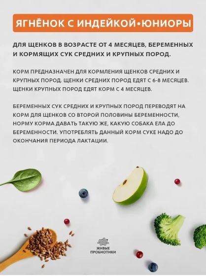 Сухой корм Grandorf Medium&Maxi Junior для собак для юниоров средних и крупных пород с ягненком и индейкой, 10 кг