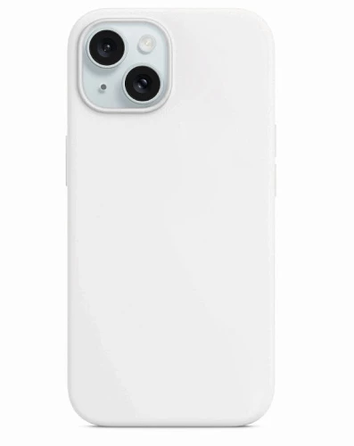 Чехол силиконовый MagSafe для iPhone 15 (Белый)