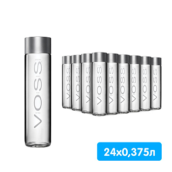 Вода Voss / Восс 0.375 литра, без газа, стекло, 24 шт. в уп.