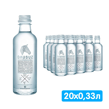Вода Dausuz 0.33 литра, без газа, пэт, 20 шт. в уп.