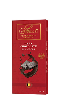 Горький шоколад 85% Ameri - "Экстра горький" 100г