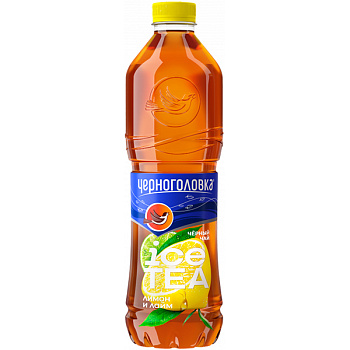Напиток сокосодержащий ICE TEA Черноголовка черный чай лимон-лайм 1.5 литра, пэт, 6 шт. в уп.