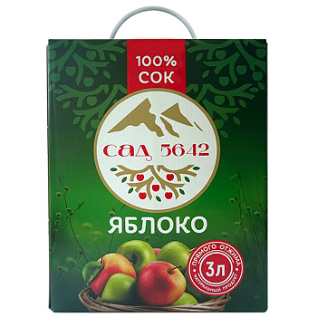 Сок Сад 5642 яблочный 3 литра