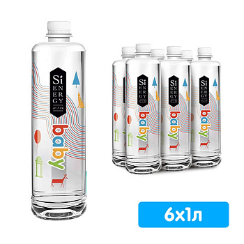 Вода Sienergy Baby для детей 0+ 1 литр, без газа, пэт, 6 шт. в уп.