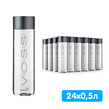 Вода Voss / Восс 0.5 литра, без газа, пэт, 24 шт. в уп.