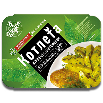Котлета 4 Вкуса куриная с картофелем замороженная 300 гр