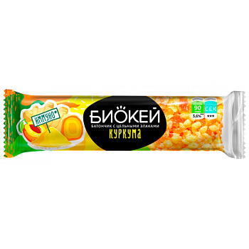 Батончик Биокей с куркумой абрикосом и цельными злаками 25 гр