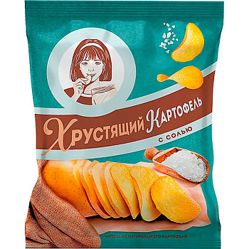 Чипсы Хрустящий картофель в ломтиках с солью 70 гр