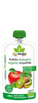 Пюре Bioitalia (Биоиталия) - "Яблоко-киви-шпинат" 120г