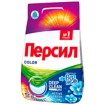 Стиральный порошок Персил Color Deep Clean Свежесть от Вернель автомат для цветного белья 4.5 кг
