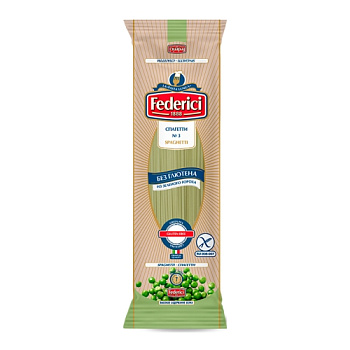 Спагетти без глютена из зеленого гороха Federici №3 250г