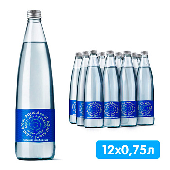 Вода Аква Ареал 0.75 литра, без газа, стекло, 12 шт. в уп.