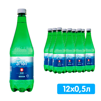 Вода лечебно-столовая Kobi 0.5 литра, газ, пэт, 12 шт. в уп.
