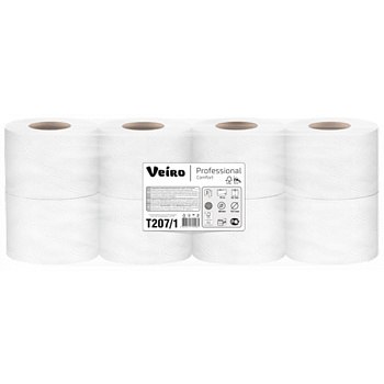 Туалетная Бумага Veiro Professional Comfort белая 2 слоя (8 шт)