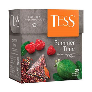 Чай Tess / Тесс Summer time с гибискусом, малиной, и ароматом фейхоа (20пир.)