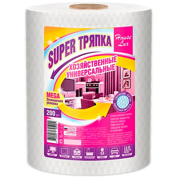 Салфетки House Lux Super универсальные 25 x 23 см, 1 рулон, 200 шт