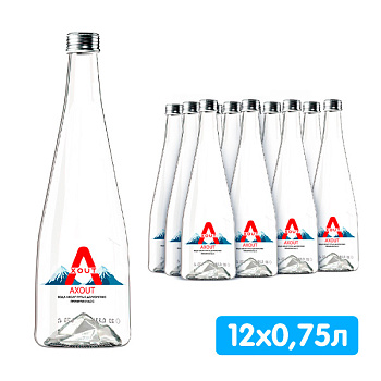 Вода Axout 0.75 литра, без газа, стекло, 12 шт. в уп.
