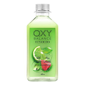 Oxy Balance базилик, клубника, лайм 0.4 литра, пэт, 9 шт. в уп.
