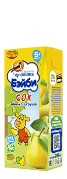 Сок Черноголовка Бэйби яблочно-грушевый с мякотью 0.2л
