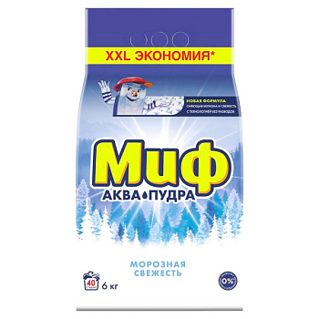 Стиральный порошок Миф автомат морозная свежесть 6 кг
