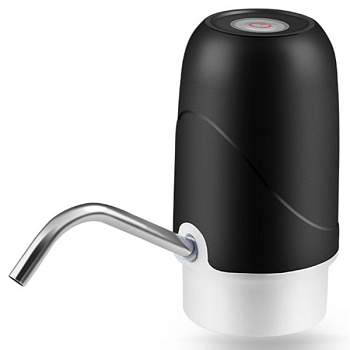 Помпа Miopaq Классика на аккумуляторе от USB черная с белым для 19л бутылей