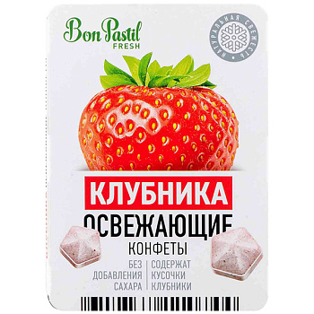 Конфеты освежающие Bon Pastil Fresh Клубника без сахара 12 гр
