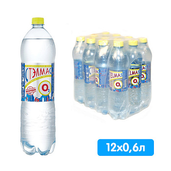 Вода Stelmas О2 0.6 литра, без газа, пэт, 12 шт. в уп.