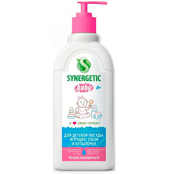 Гель Synergetic Baby для посуды игрушек сосок и бутылочек 500 мл