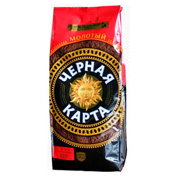 Кофе Черная карта Арабика молотый м/у (250гр)