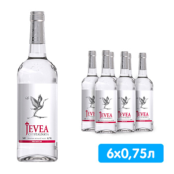 Вода Jevea Crystalnaya / Живея Кристальная 0.75 литра, без газа, стекло, 6 шт. в уп.