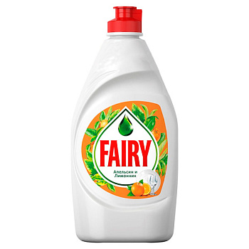 Средство для мытья посуды Fairy апельсин и лимонник 450 мл.