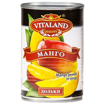 Манго Vitaland дольки в сиропе 425 гр