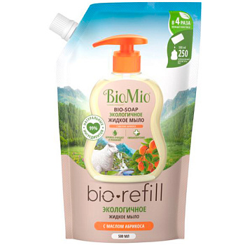 Жидкое мыло BioMio Bio-Soap Refill с маслом абрикоса 500 мл