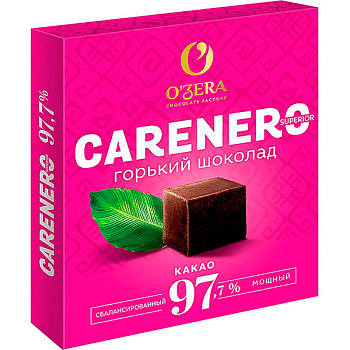 Шоколад OZera Carenero Superior содержание какао 97,7% 90 гр