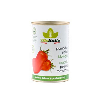 Томаты в томатном соке очищенные "Bioitalia" 400 г