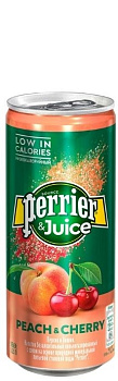 Perrier (Перье) 0.25л - "Персик-вишня"
