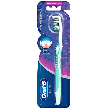 Зубная щетка ORAL-B отбеливающая 40 средняя