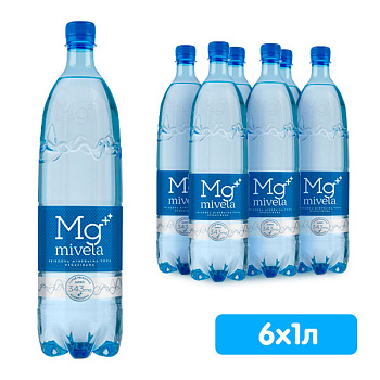 Вода Mivela Mg++ / Мивела 1 литр, без газа, пэт, 6 шт. в уп.