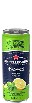 San Pellegrino (Сан Пеллегрино)- "Лимон-мята" 0.33л ж/б