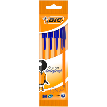 Ручки шариковые BIC Orange Fine синие 4 шт